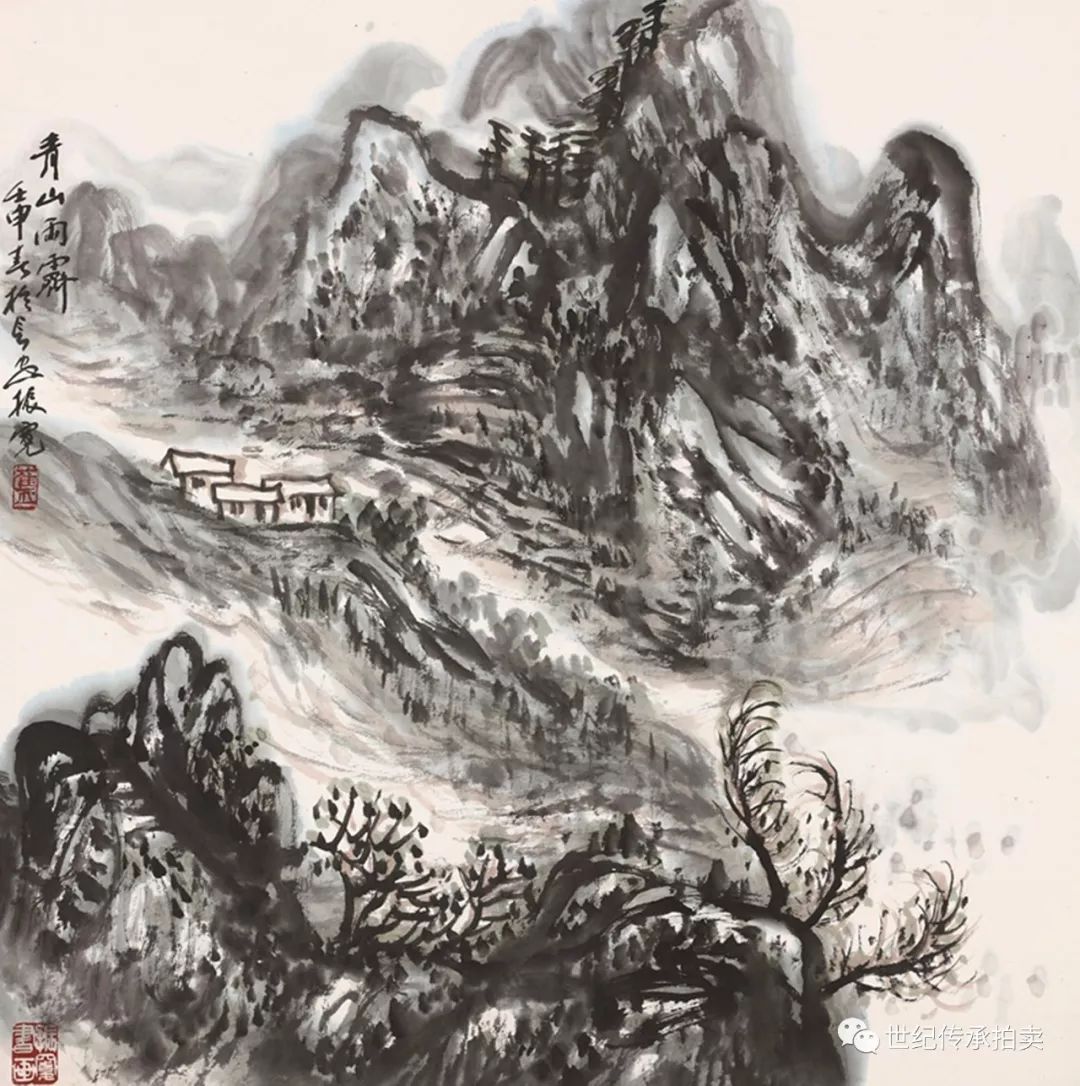 崔振宽先生的山水画,尤其是焦墨山水,满幅生动,其密集甚至是拥塞的