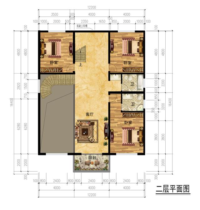 三层别墅房间功能布局图片