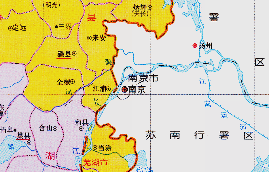 江苏与安徽区域划分东南部的1个县为何划入了安徽省