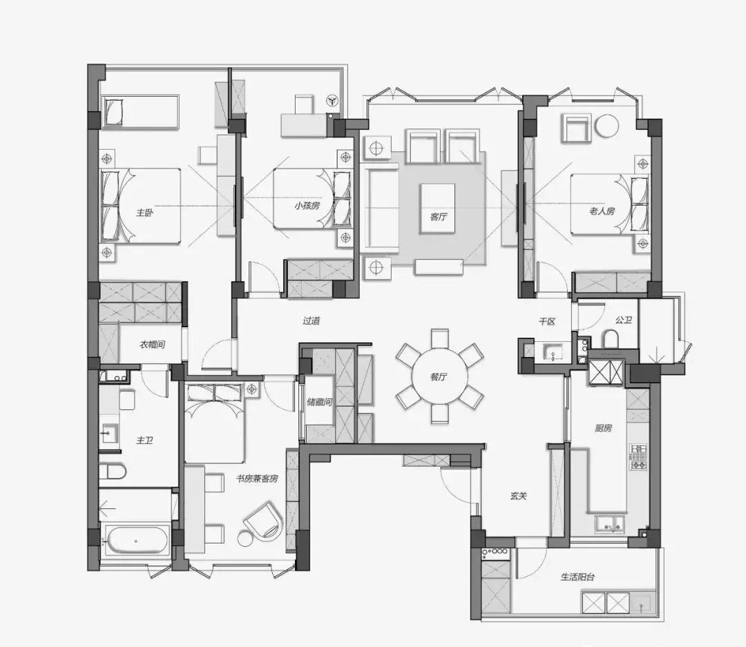 180㎡新美式风大宅,沉静而柔和,轻描时光,静享岁月~_设计