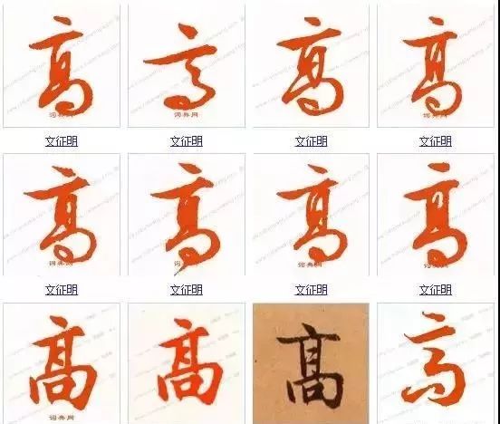 厉害了我的高!高字的100种写法!高家人不容错过!-搜狐大视野-搜狐新闻