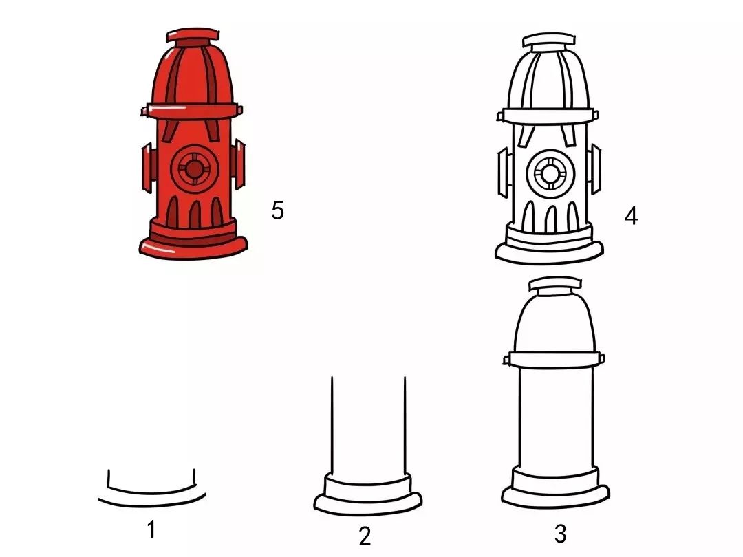 part 7 出水的消防员超级简单的消防简笔画大家学会了吗?