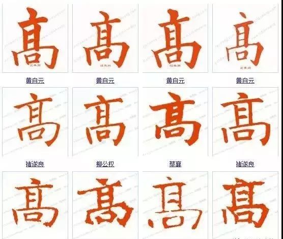厉害了我的高!高字的100种写法!高家人不容错过!-搜狐大视野-搜狐新闻
