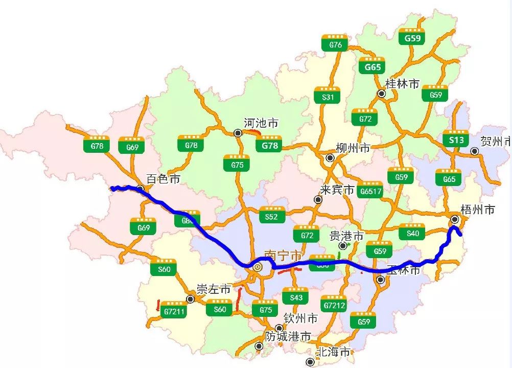 广西高速公路网高清图图片