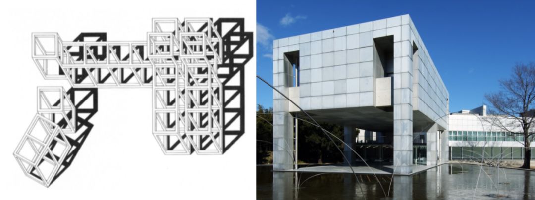 从70年代以粗野主义和新陈代谢思想为代表的群马县立近代美术馆(1974)