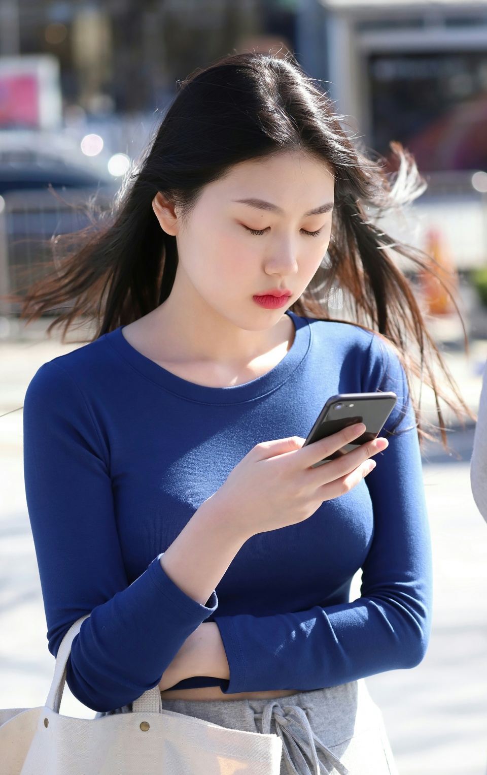 北京街头的路人女神颜值不输网红气质不输明星