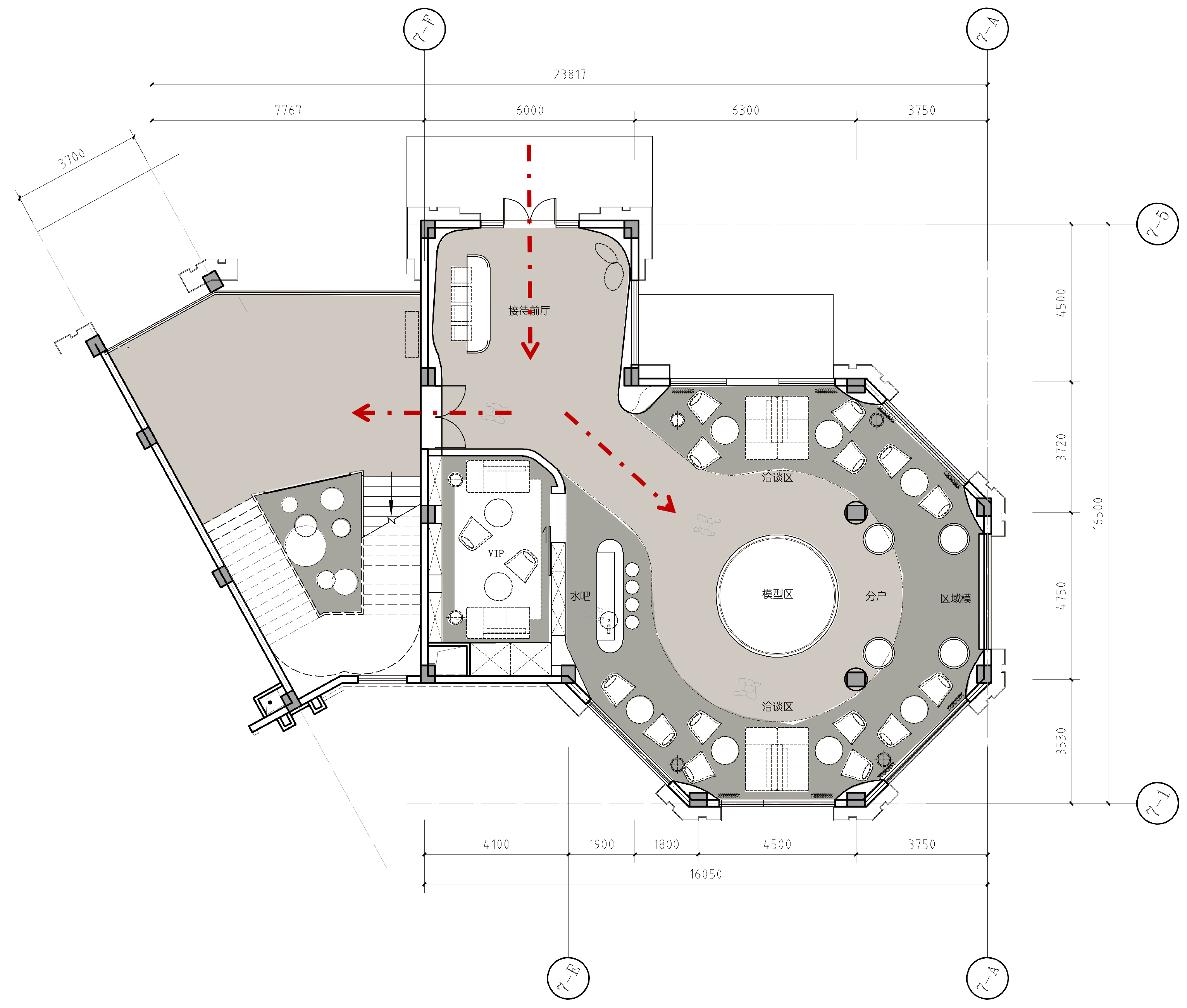 一层售楼中心平面布局图二层售楼中心平面布局图项目名称:珠海·世荣