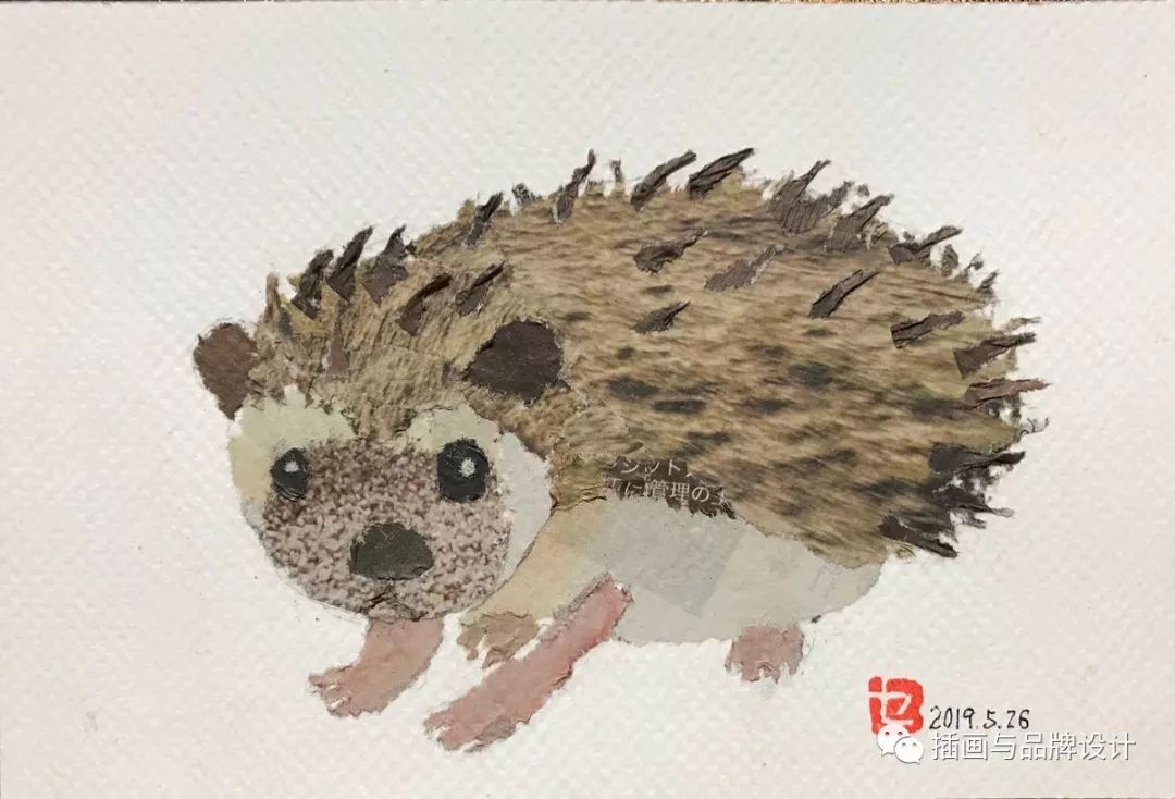 90岁老奶奶撕报纸作画火了网友跪求开个艺术展吧