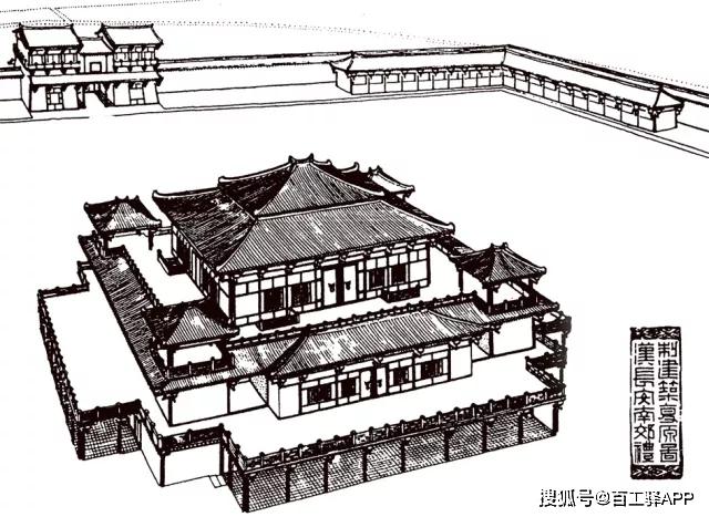 王世仁复原.△中国山东出土的汉代画像石拓片,浅浮雕.