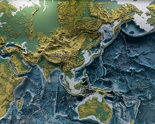 原创地图看世界超高清3d地图看中国地缘格局