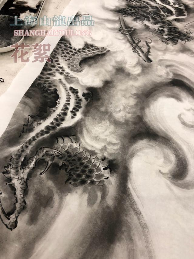 中国龙画法问世间墨龙创作过程