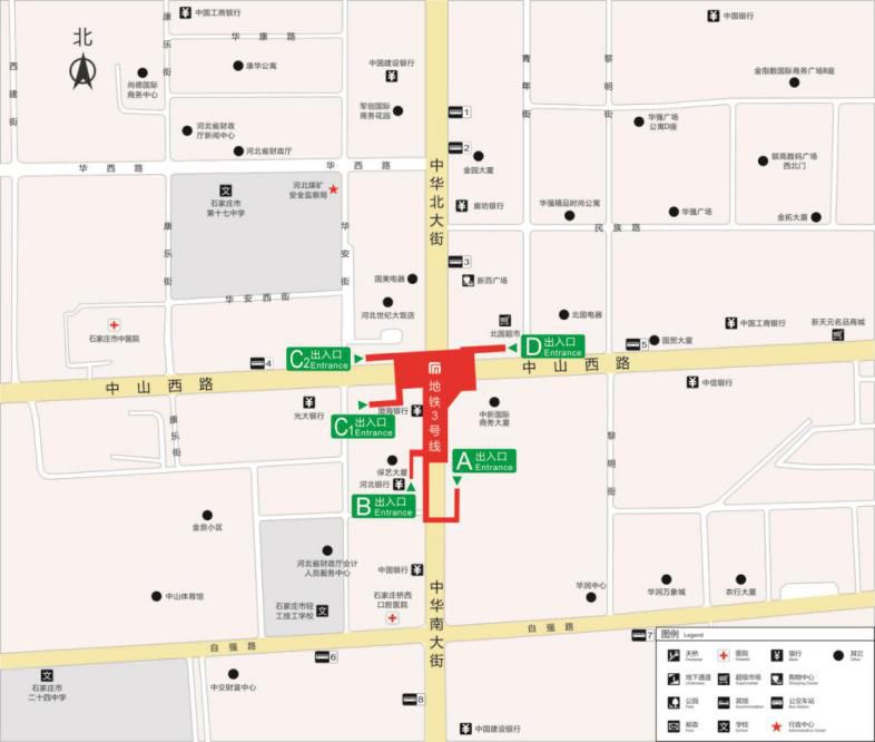 石家庄地铁3号线各站出入口命名顺序有调整!注意别走错