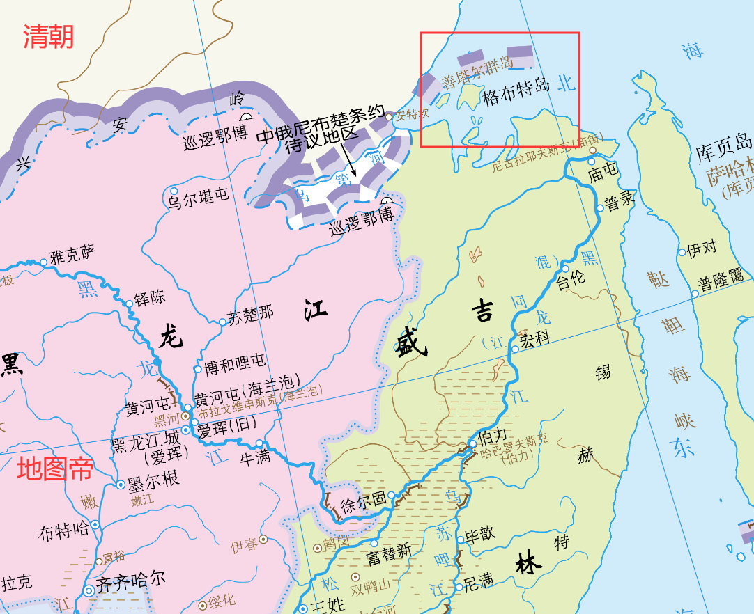 远东滨海边疆区地形图图片