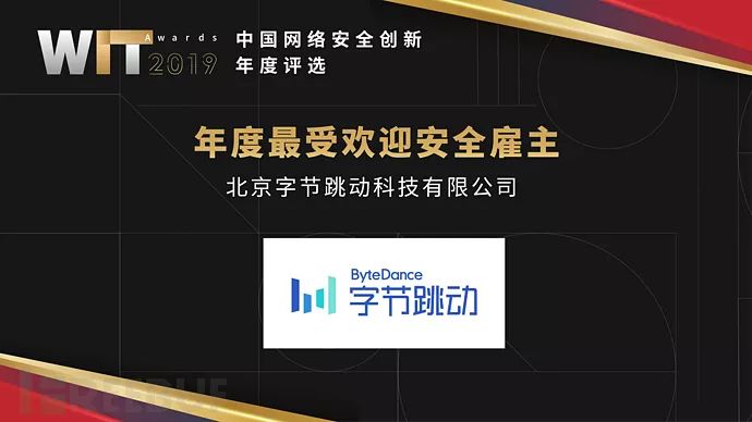 最佳僱主:安全離不開人北京字節跳動科技有限公司最佳僱主是witawards