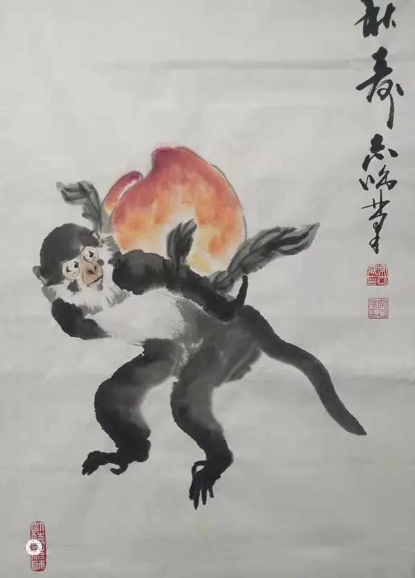画家常志强画猴作品欣赏