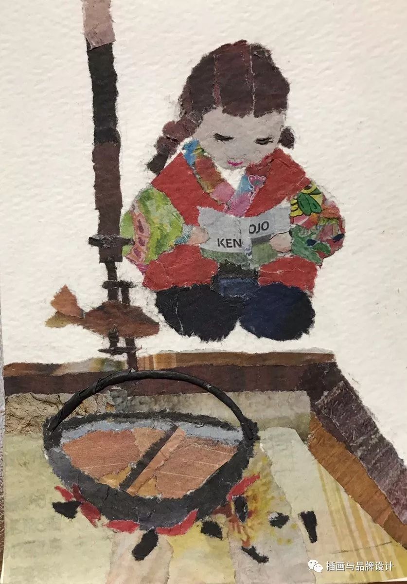 90岁老奶奶撕报纸作画火了网友跪求开个艺术展吧