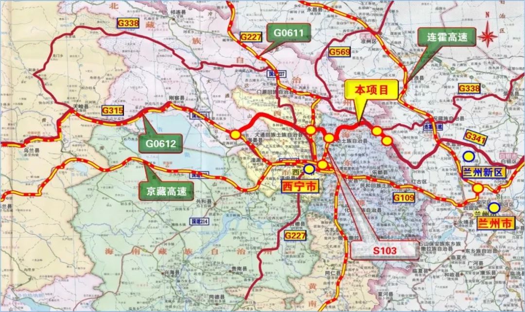 项目线路图互助北山特长隧道是国道g314线胶南至海晏公路加定(青甘界)