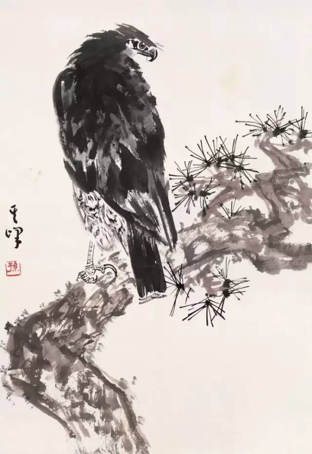 孙其峰画鹰寥寥几笔霸气毕现