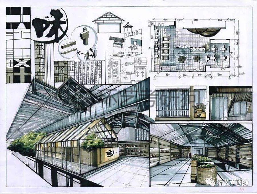 室内快题丨商业展示空间(服装箱包家居茶叶等专卖店)专题作品集锦