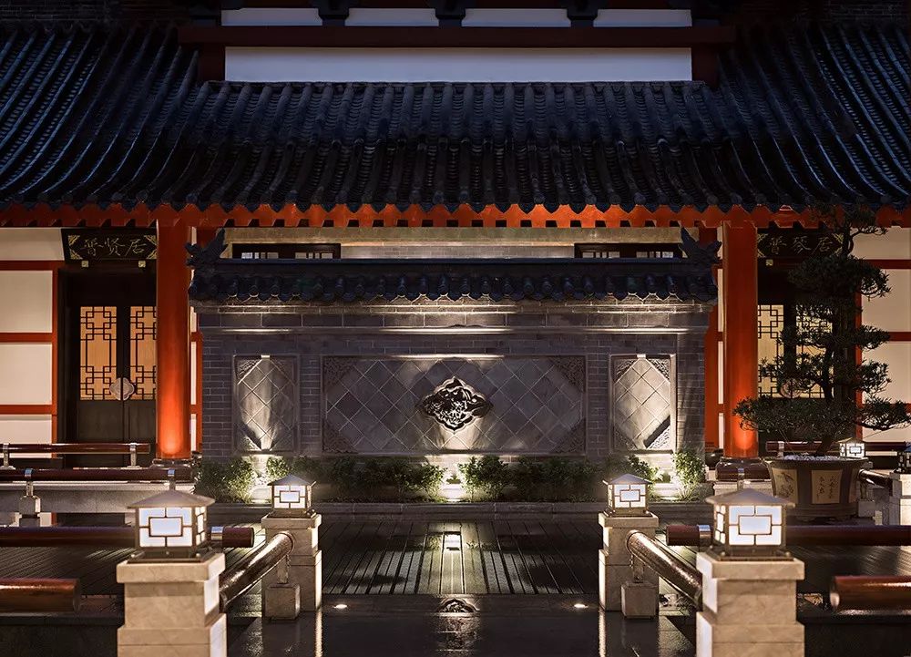 古朴雄浑大气豪放汉唐风格四合院会所设计