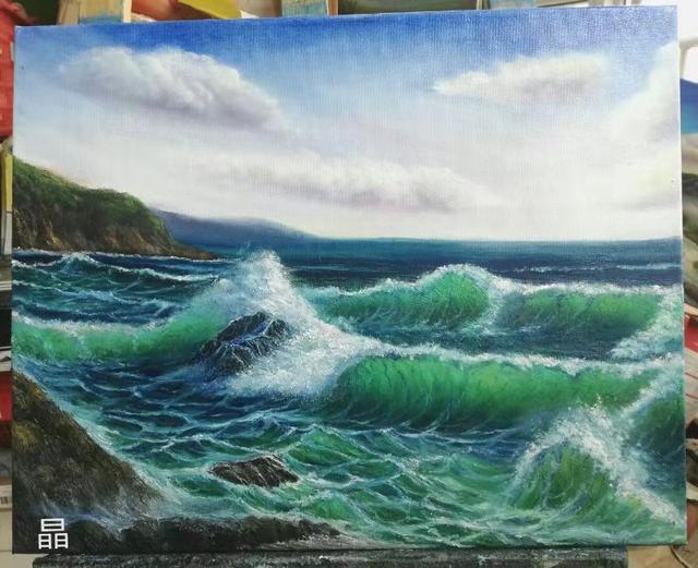 油画作者:晶作品:海浪类别:钢笔画作者:梦缘作品:实景小绘类别:马克笔