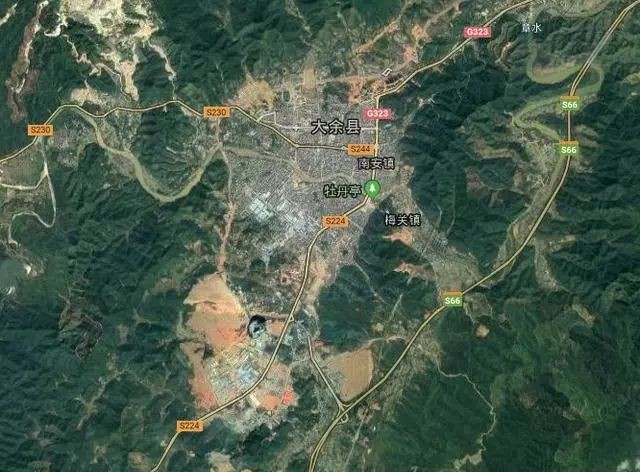 赣州十八县市区城区建成区卫星图快来看看你的家乡