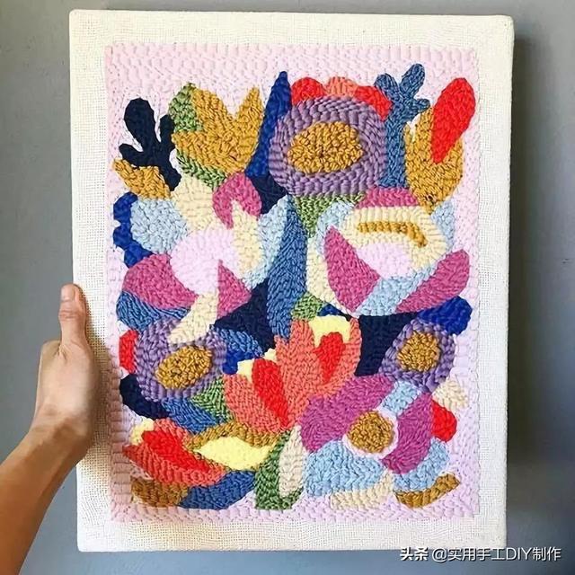 刺繡作品毛線還能這麼繡簡單易學你家娃也可以做到的