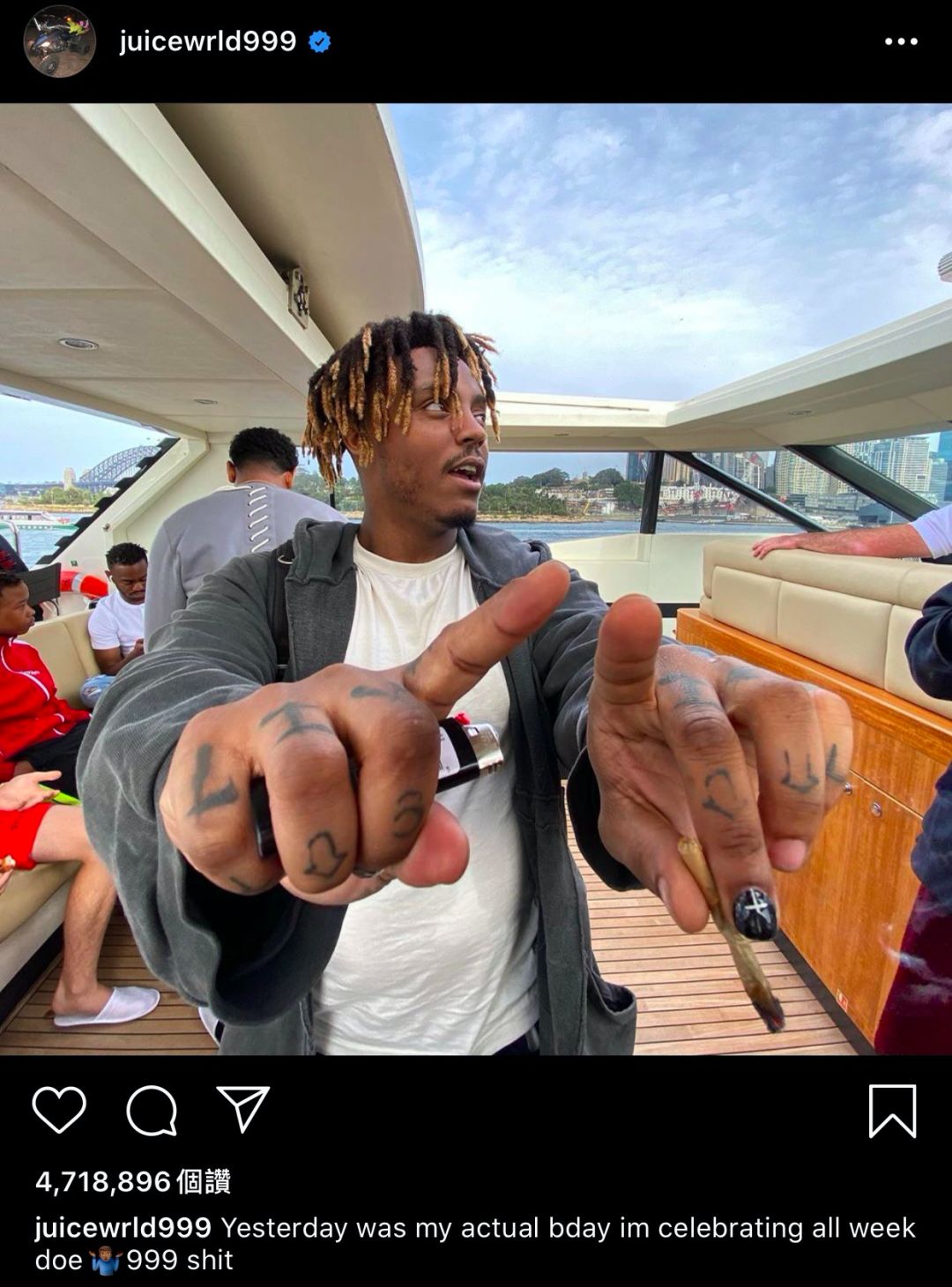 噩耗!美国超新星rapper juice wrld逝世