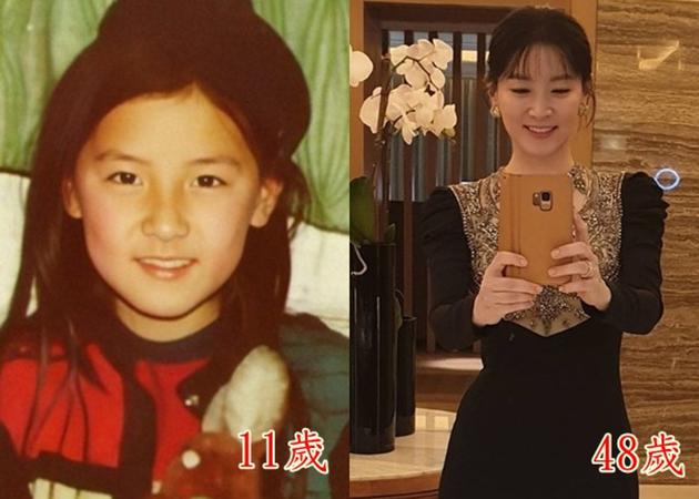 李英爱晒11岁童年照