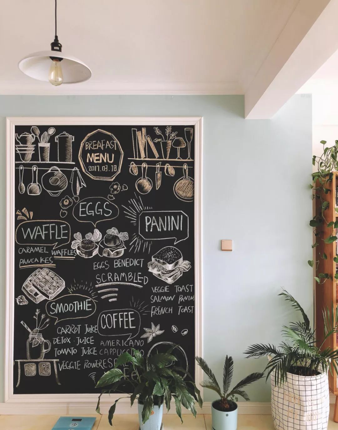 想在家中做黑板墙却又不知道哪个地方比较合适?看完你就知道了_设计