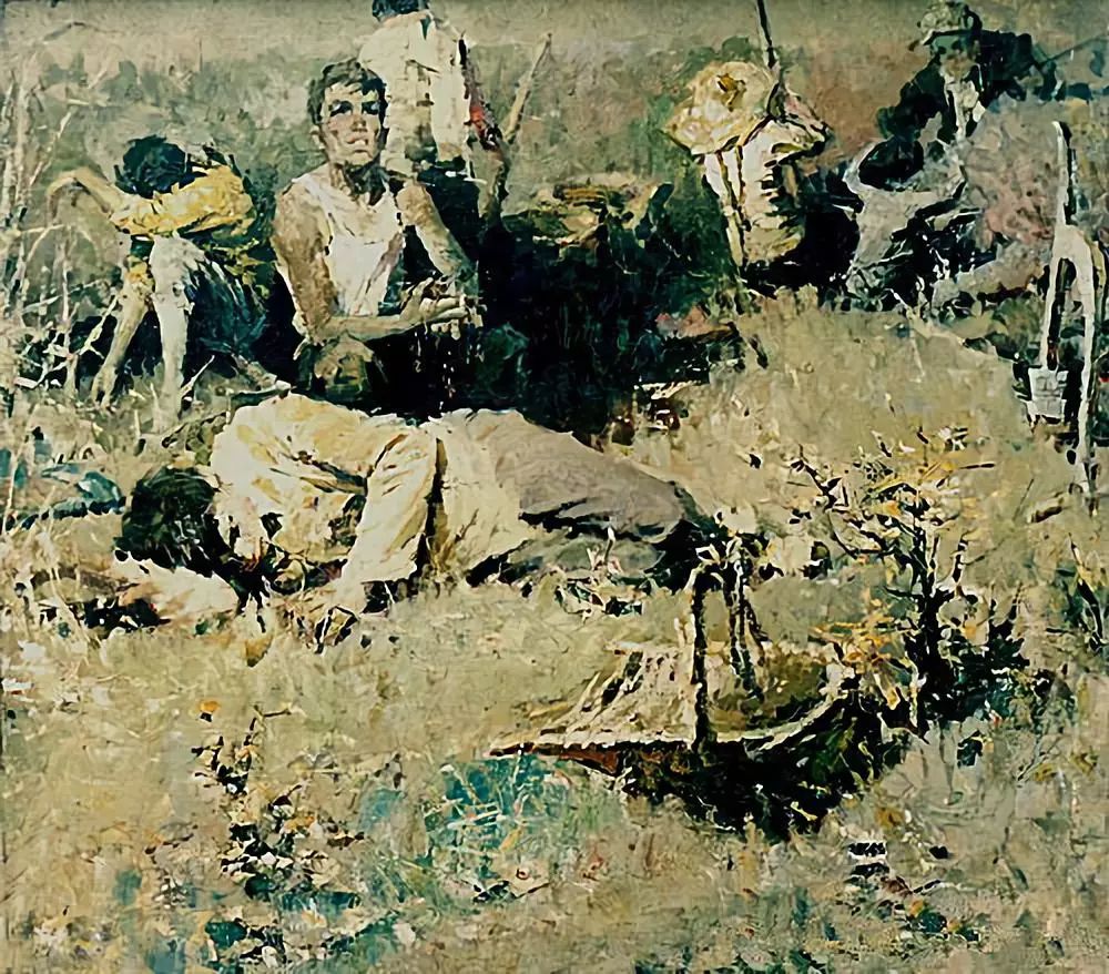 那个年代的青春记忆油画中的知青岁月