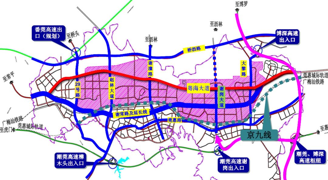 谢岗镇主要领导率队检查粤海大道施工进度
