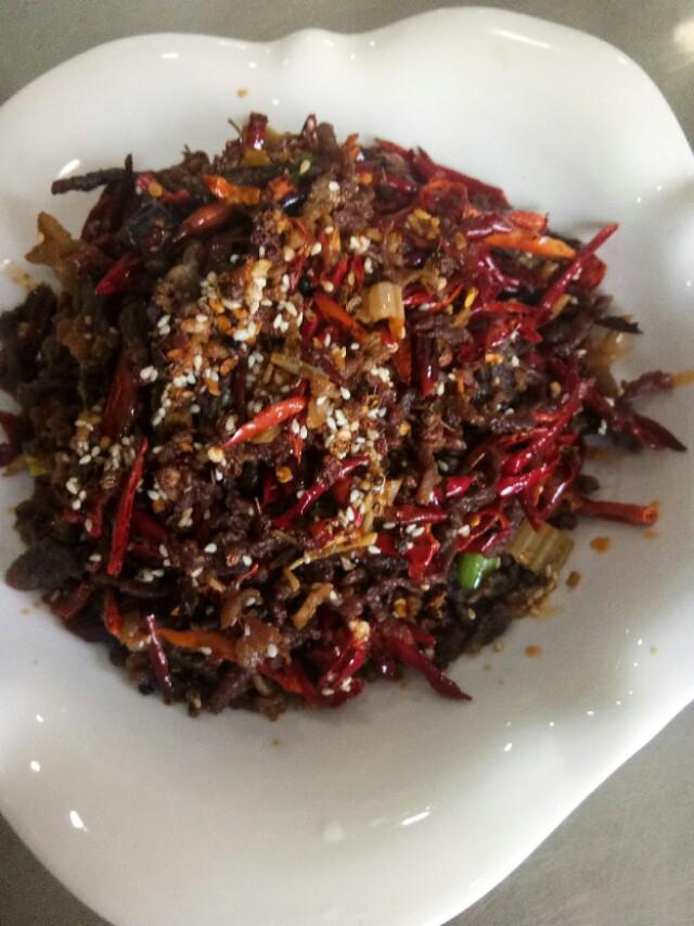 原创今日推荐――沂蒙特色小吃,干煸辣肉丝