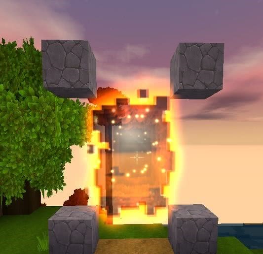 迷你世界教你们做地心门去地底世界看一看这个门我的世界可没有