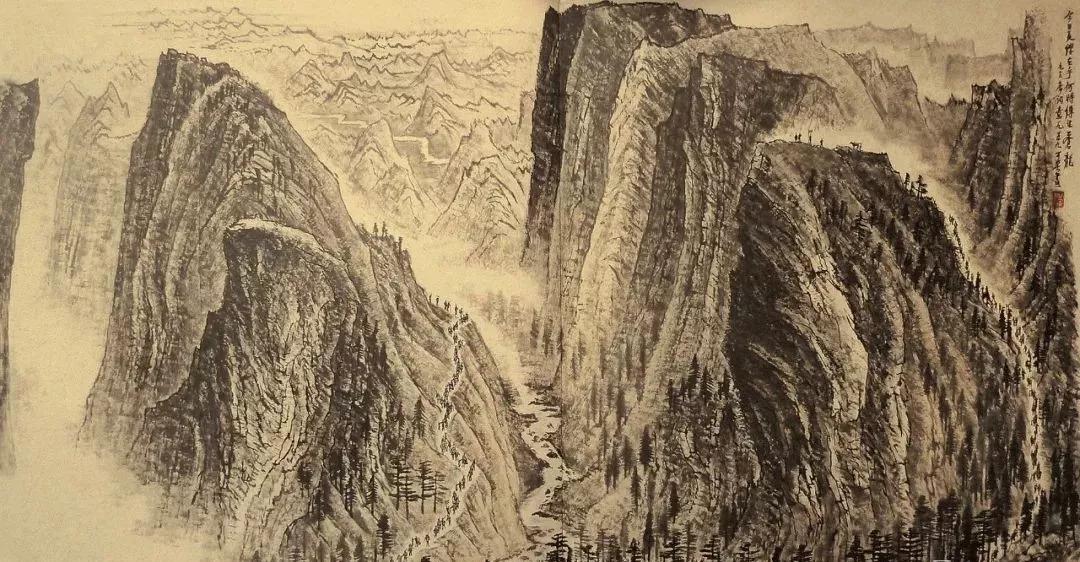 中国新山水画代表作李可染万水千山图以207亿元成交