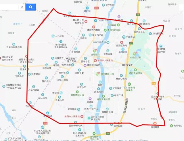 德阳一环路线路图图片