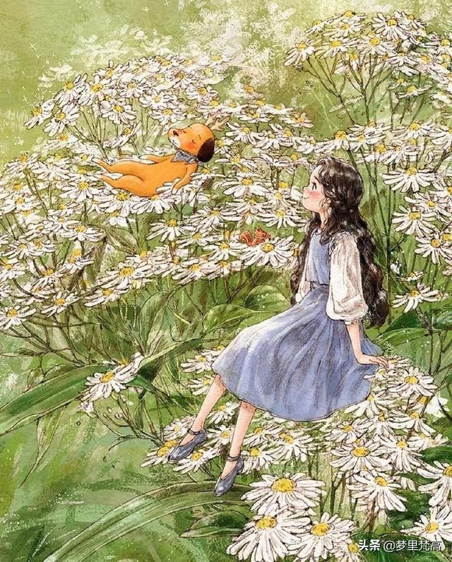 温暖治愈的森林女孩日记插画这就是我向往的生活