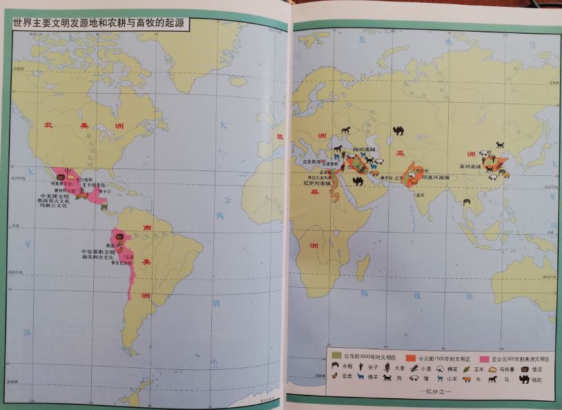 透过地图看历史1古代文明的传播及主要农作物和家畜的起源