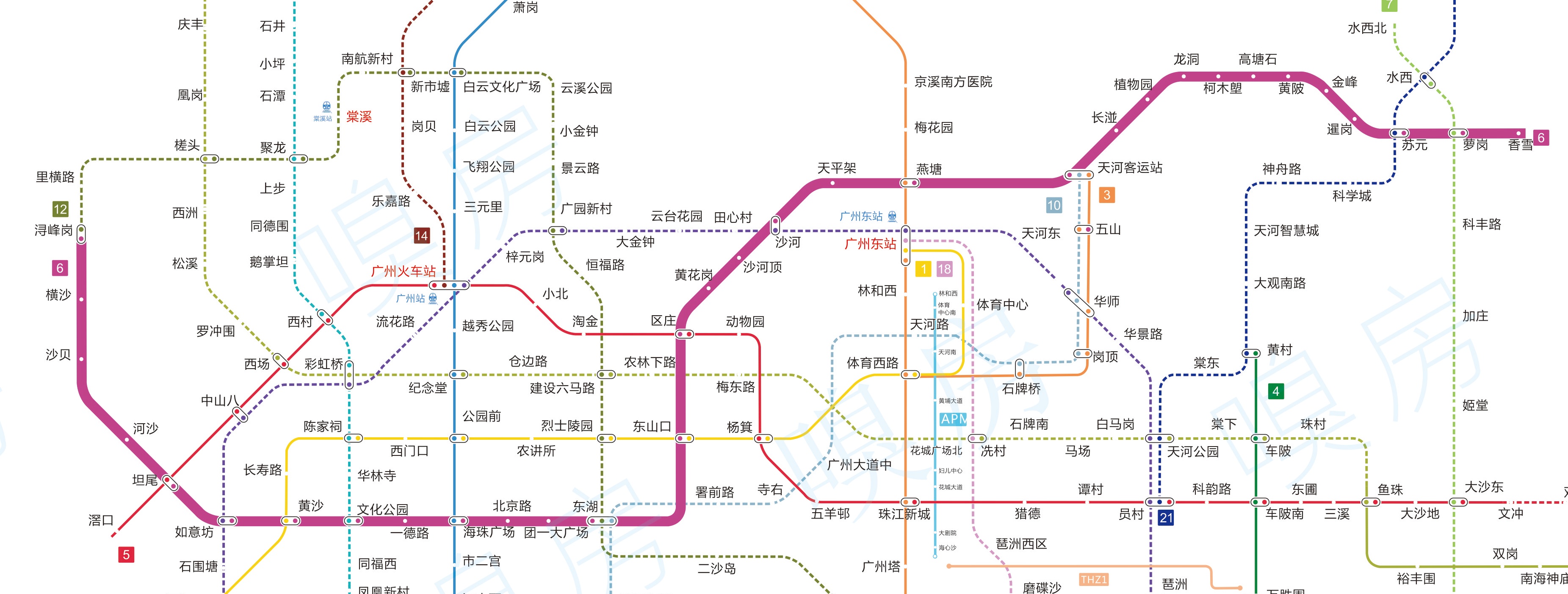 广州地铁线路图6号线图片