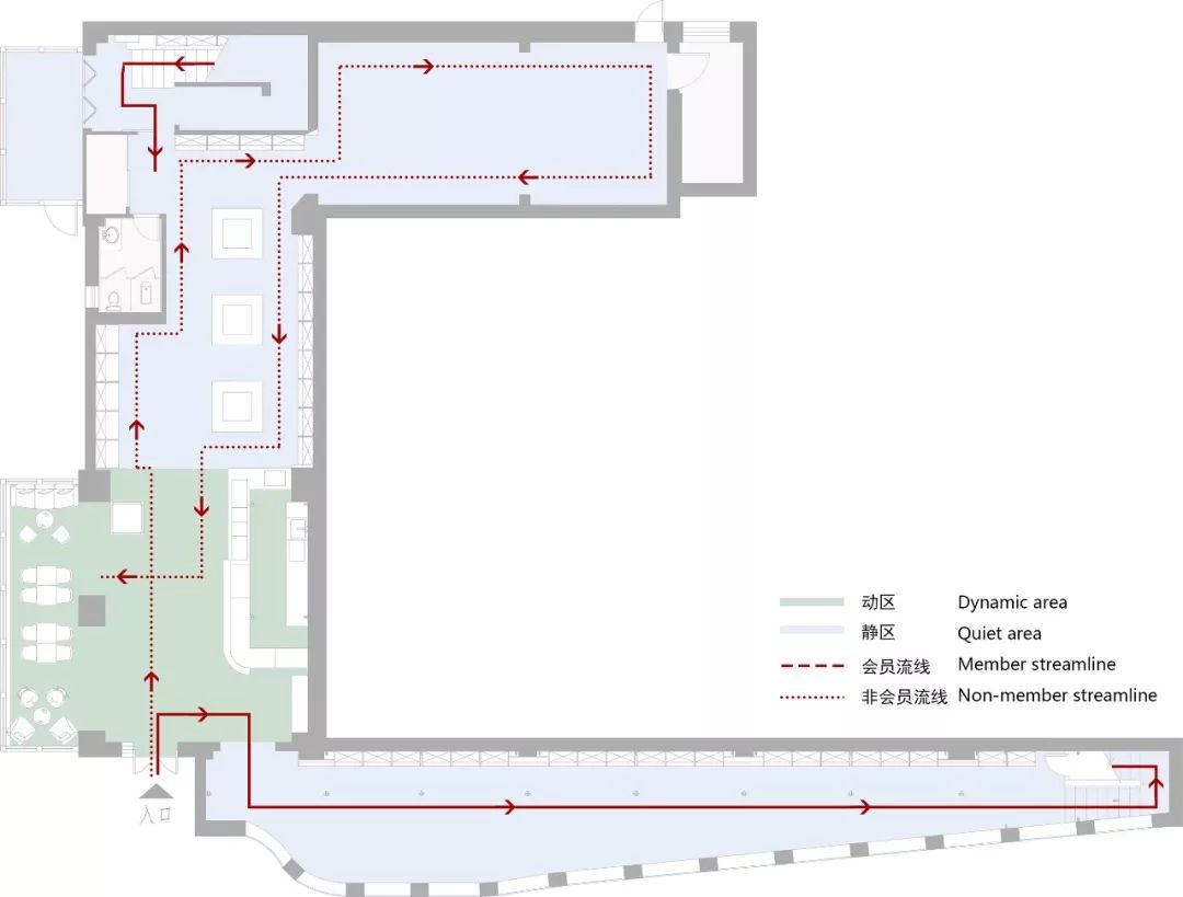 平面图二层项目信息:项目名称:北京某书店设计地点:北京798艺术区室内