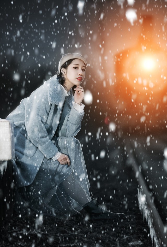 雪夜的站台