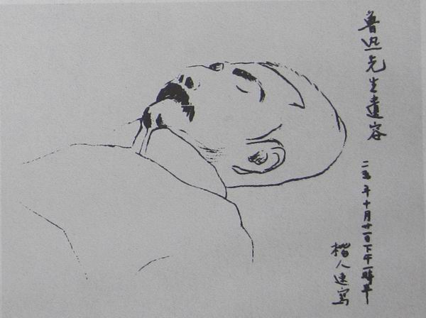 鲁迅简笔画素描人物图片