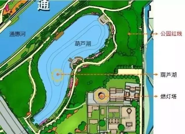 西海子公园二期明年春天开园燃灯塔下的葫芦湖将重现