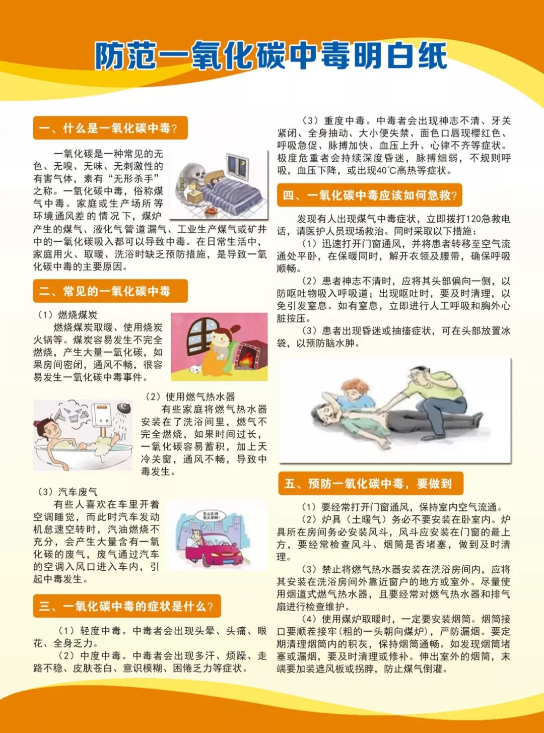谨防一氧化碳中毒!