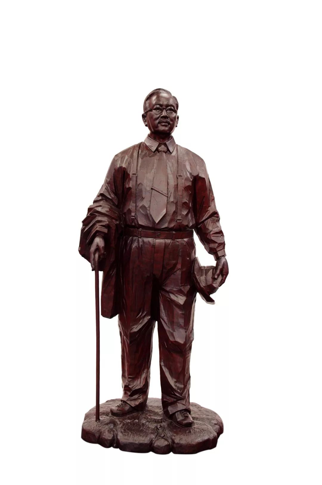 林俊德 2019年 31cm×28cm×69cm 非洲黑檀木作品欣赏展厅现场黄泉福