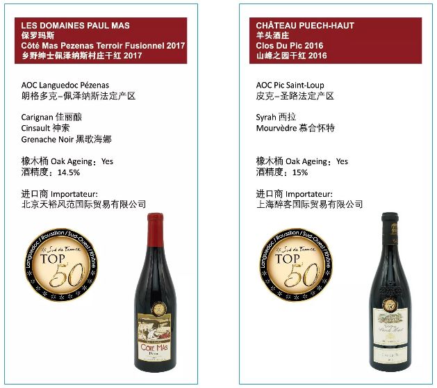 2019法南top50葡萄酒大赛获奖名单出炉啦!55款佳酿入围