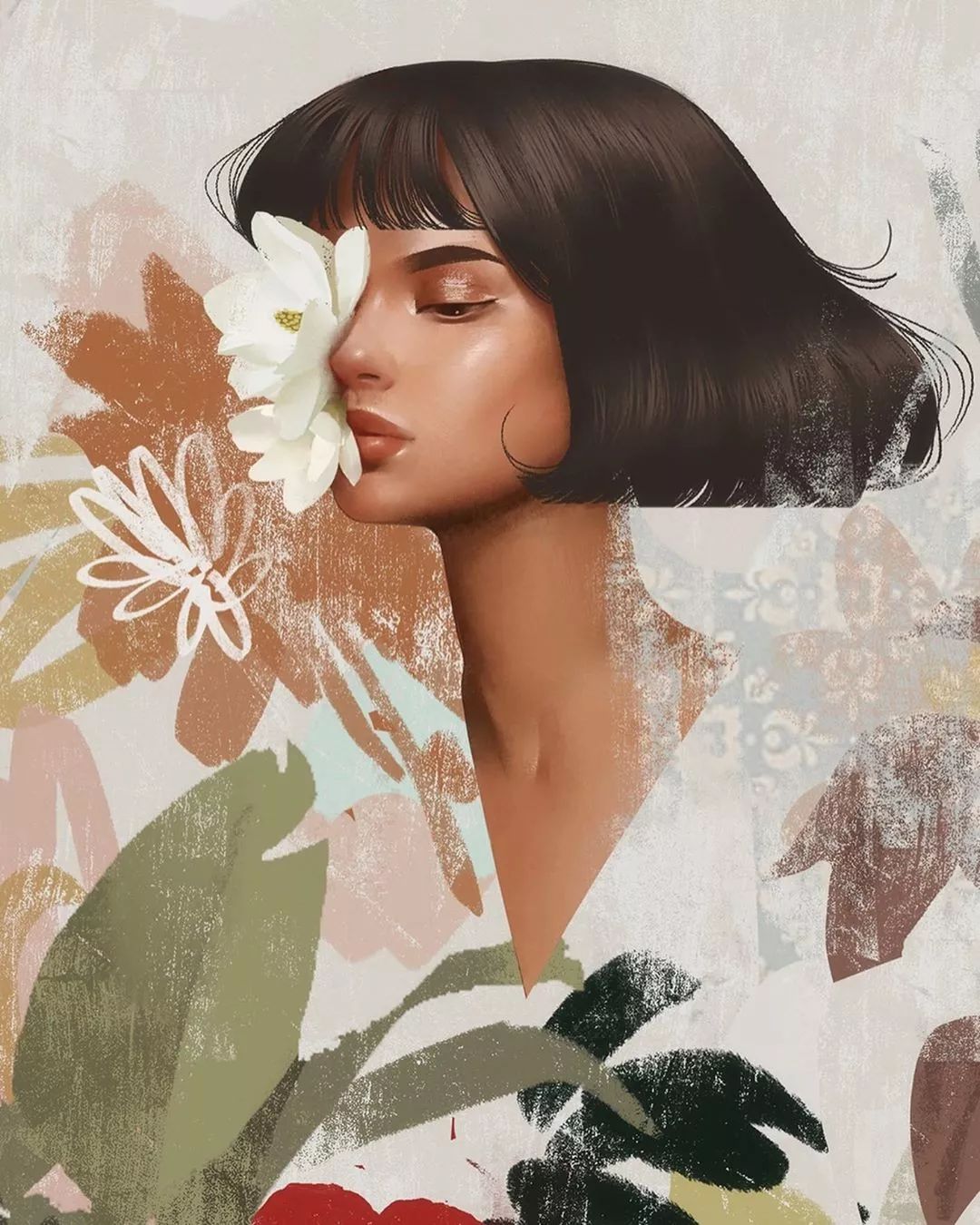 这种性冷淡风的时尚插画简直太爱了