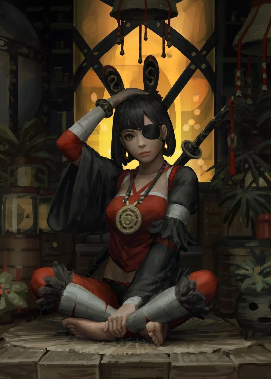 湖浪客女侠插画师guweiz笔下的女孩惊艳震撼有冲击力