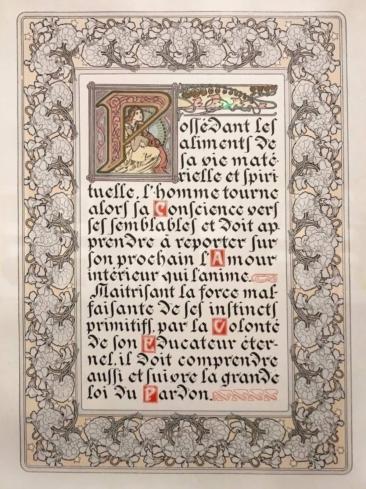 阿尔丰斯·穆夏-《主祷文》愿你的国降临(巴黎 1899)彩色石版画