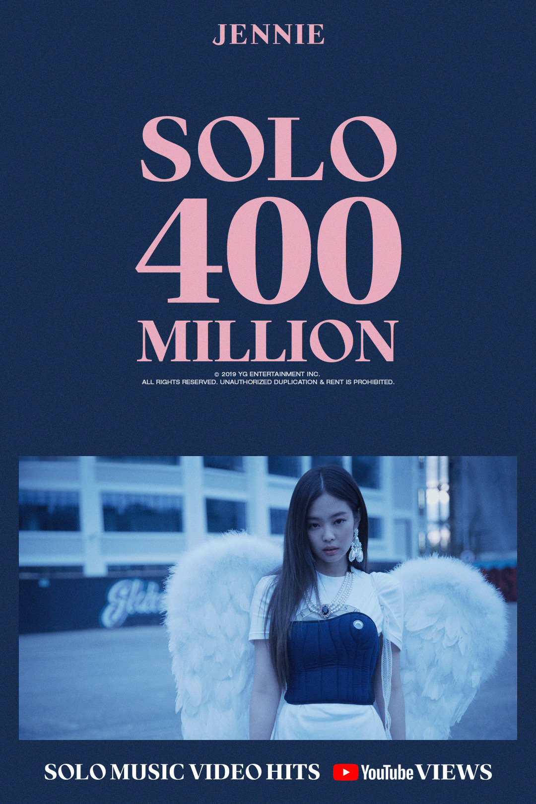 jennie破韩国女solo新纪录 《solo》播放量破四亿